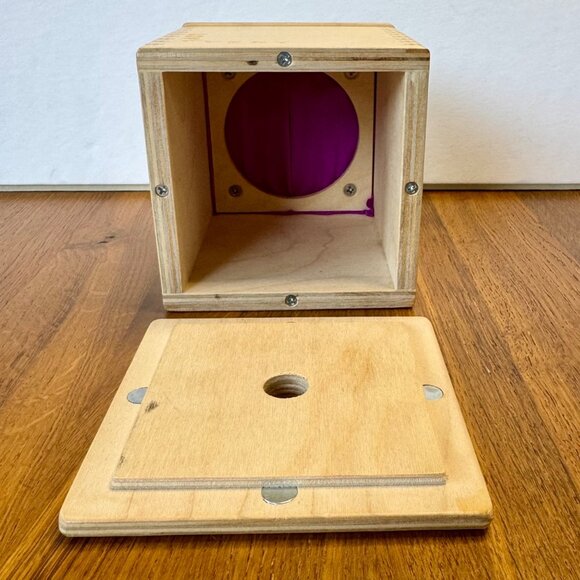 LOVEVERY Magic Tissue Box Montessori Wooden Toy Box With Lid & Colorful Tissues - Picture 2 of 12